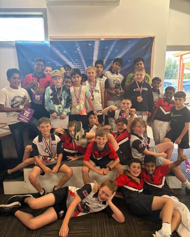 Eildon Park junior representative players with their medals after a carnival